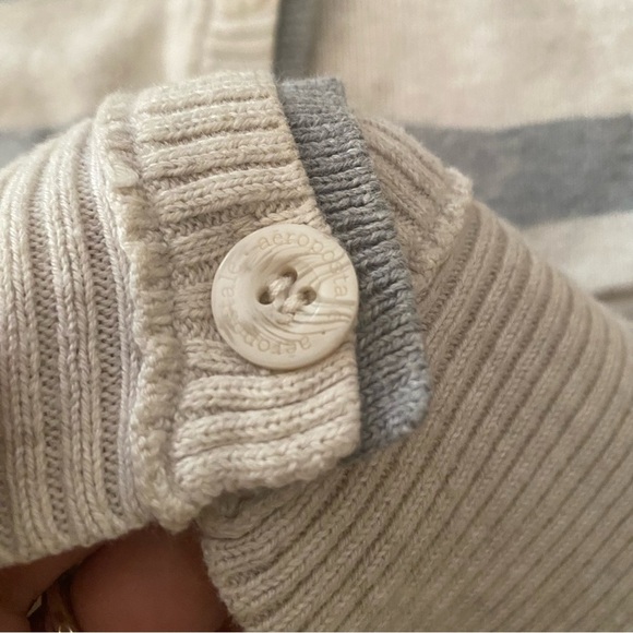 Aeropostale Striped 2000s Y2k Cardigan Sweater - Picture 5 of 7